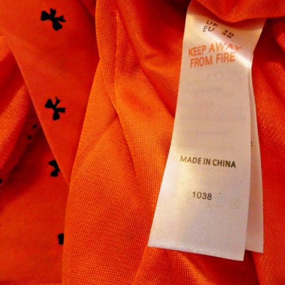 Orange Dress Chiffon Layers London British Designer Schoolgirl Chic UK 10 = US 6 - Picture 9 of 10